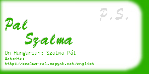 pal szalma business card