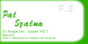 pal szalma business card